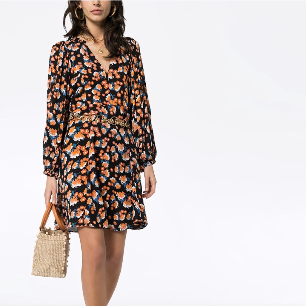 Bytimo V-Neck Floral Mini Dress